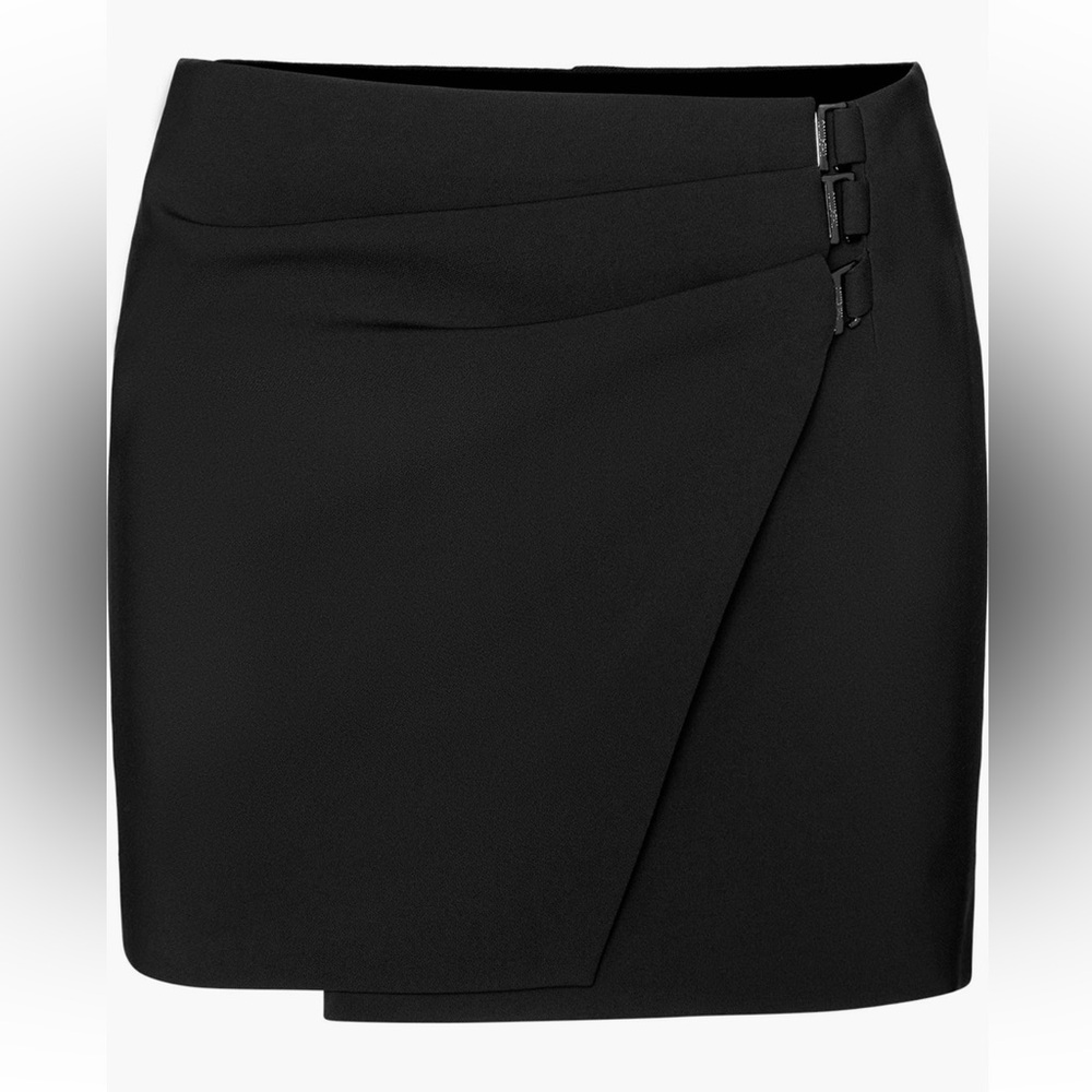 The Attico Techno Crêpe Wrap Miniskirt 00US/36IT